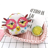 Mini porte-monnaie hibou de dessin animé, jolie pochette à clés portable, petite pochette de rangement, porte-clés