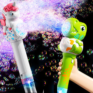 Máquina de Burbujas Eléctrica de Plástico para Niños, Diseño de Dinosaurio, Totalmente Automática, Juguete para Juegos al Aire Libre - Product Image 1