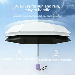 <span class=keywords><strong>Parapluie</strong></span> manuel pliable en trois sections, noir, avec logo personnalisé, protection UPF50, idéal pour les femmes, les voyages, <span class=keywords><strong>la</strong></span> vente au détail, les boutiques et les cadeaux. - Product Image 5