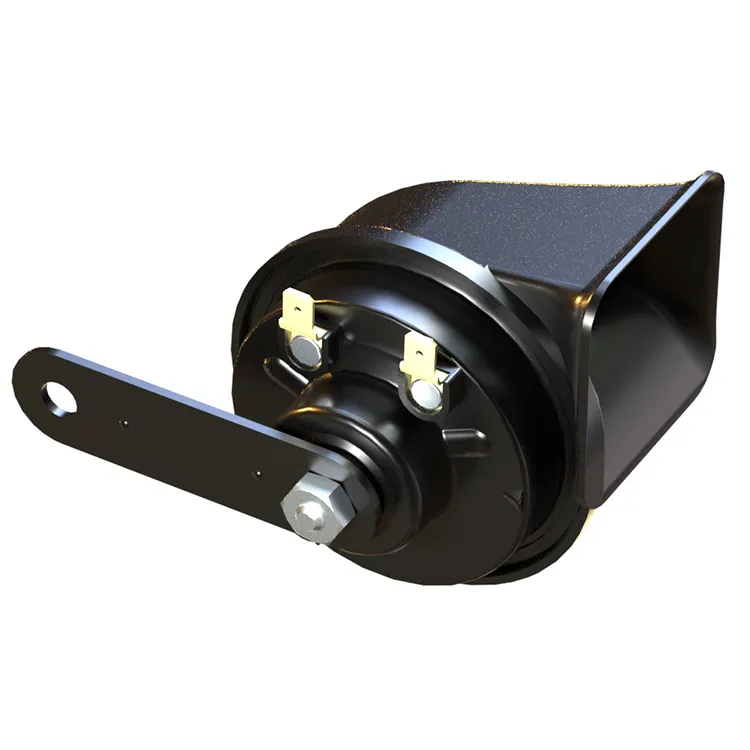 Neues 12V Snail Autohorn Zwei-Töne Fanfare Kontaktpunkt 2-Wege Lautsprecher-Design 410 dB-510 dB Ton aus langlebigem Aluminium schwarz Gua