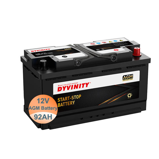 New 12V 92Ah 800CCA AGM Heavy Duty Lead Acid Start Stop Car Battery Premium Quality Auto Starting for Vehicle