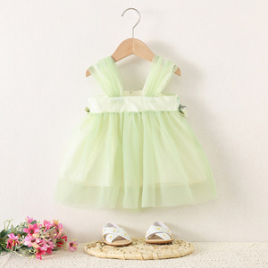 Hermoso vestido <span class=keywords><strong>de</strong></span> princesa <span class=keywords><strong>de</strong></span> verano 1689 para <span class=keywords><strong>niñas</strong></span> <span class=keywords><strong>de</strong></span> 1 a 3 años, venta al por mayor, vestido <span class=keywords><strong>de</strong></span> cintura con correa <span class=keywords><strong>de</strong></span> malla Floral, volantes, dulce ODM - Product Image 3
