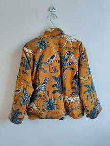 Veste en velours imprimé moutarde, manteau en velours bohème matelassé, robe de demoiselle d'honneur, veste en velours faite à la main, manteau en velours matelassé, veste hippie - Product Image 6