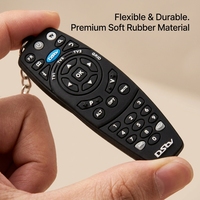Porte-clés télécommande personnalisé en caoutchouc souple avec logo personnalisé pour TV et électronique, porte-clés promotionnel au design 3D