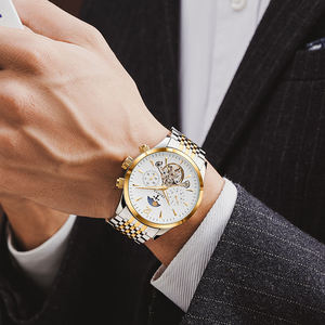 Reloj de Pulsera para Hombre, Marca de Moda, Personalizado, con Diseño de Luna, Automático, <span class=keywords><strong>Esqueleto</strong></span>, de Lujo, Resistente al Agua, Mecánico, Modelo 816 - Product Image 2