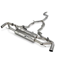 Embouts d'échappement Catback en acier inoxydable 1,5 mm pour BMW X5 F15 G05 40i, silencieux avec valve de retour sonore active, poli miroir, garantie 3 ans