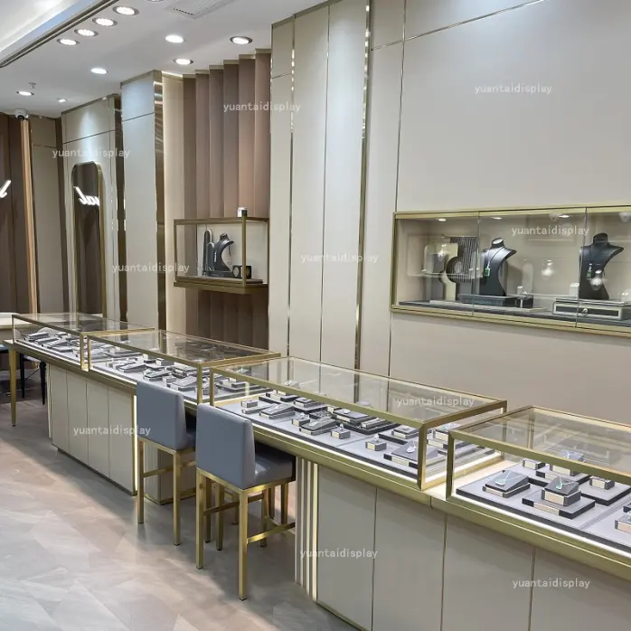 Китайский имперский стиль ювелирные изделия витрина киоск ювелирный магазин общий дизайн витрины
