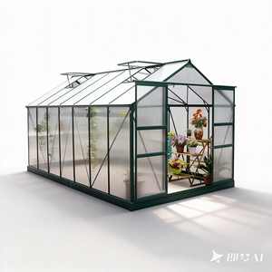 Serre de jardin hydroponique portable en aluminium de 6x6 <span class=keywords><strong>pieds</strong></span> avec un design moderne, facile à assembler pour les plantes d'intérieur - Product Image 4