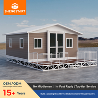 Maison conteneur préfabriquée de luxe moderne extensible 20 pieds 40 pieds, étanche, résistante aux tremblements de terre, villa modulaire portable pour extérieur