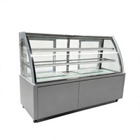 Réfrigérateur de présentation pour boulangerie commerciale, 2 portes, refroidissement par air forcé, température unique, contrôle numérique de la température, éclairage LED