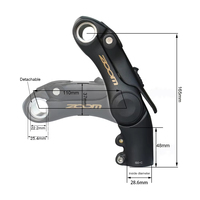 Tige de guidon pliable et réglable 25,4 mm pour VTT, vélo de route, pièces de rechange légères en aluminium pour guidon