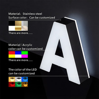 Lettres de canal rétroéclairées 3D personnalisées pour l'extérieur, enseigne publicitaire, panneau d'affichage, enseigne commerciale éclairée par LED pour enseigne rétroéclairée