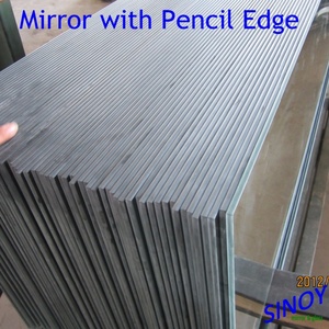 Large Beveled Frameless <b>Mirror</b> for Bathroom Wall Contemporary Design <b>Silver</b> Tempered Glass with Polished Edge Factory Price - Product Image 4