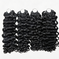 Extensions de cheveux humains vierges brésiliens bruts, super double drawn, qualité supérieure, brillants et doux, bouclés birmanes, pour crochet, effet plumes