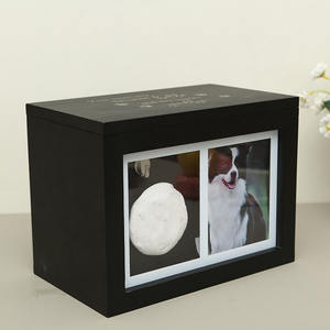 Premium kişiselleştirilmiş ahşap anıt köpek Urn <span class=keywords><strong>Pet</strong></span> fotoğraf bellek hatıra kutusu pençe baskı izlenim kiti evcil hayvanlar için Ashes Ashes - Product Image 3