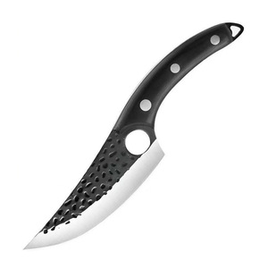 Cuchillo de Carnicero Forjado a Mano, Cuchillo Vikingo de Acero con Alto Contenido de Carbono, Mango de Madera, Cuchillo de Cocina para Deshuesar y Cortar Carne - Product Image 6
