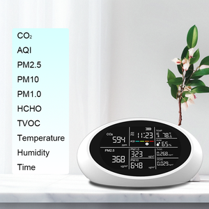 고정밀 공기질 측정기 TVOC PM2.5 PM1.0 PM10 CO2 감지기 실내용 가정용 공기질 모니터 - Product Image 3