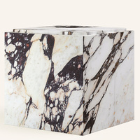 Nouvelle conception 2025, table basse moderne en marbre blanc Volakas beige, pierre naturelle italienne, luxe pour salon, Kumusi