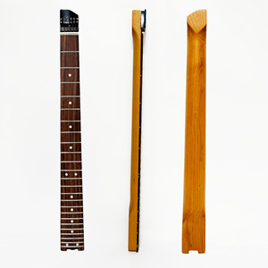 Mástil de guitarra sin cabeza de arce tostado mate de fábrica, 25 trastes, 6 cuerdas, con <span class=keywords><strong>afinador</strong></span> bloqueable para guitarra eléctrica sin cabeza - Product Image 1