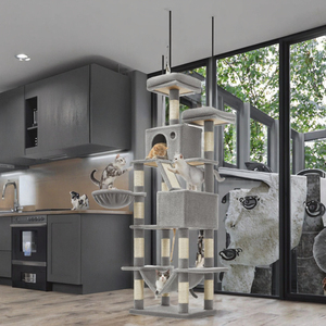 Modern Luxury XL <strong>Cat</strong> Tower Scratching Post Basic Grey Indoor <strong>Cat</strong> <strong>Tree</strong> High <strong>Climbing</strong> Home Decoration for <strong>Large</strong> Adult <strong>Cats</strong> Sisal - Product Image 3