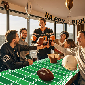 Nappe de haute qualité avec des personnages de dessins animés <span class=keywords><strong>Mickey</strong></span> Kid Football & Soccer imprimés pour les fêtes d'anniversaire et de Noël, cadeaux de fête - Product Image 2