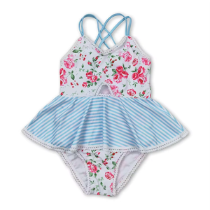 Trajes de Baño de una Pieza para Hermanas, 6 Colores, Verano, Casual, con Volantes, Ecológicos, Spandex/Poliéster, para Bebés Niñas - Product Image 1