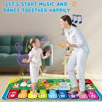 Tapis de Jeu Musical et Éducatif Samtoy à Pédales pour Bébé, Tapis d'Éveil Piano Kick and Play, Tapis d'Activités Animaux pour Nouveau-né