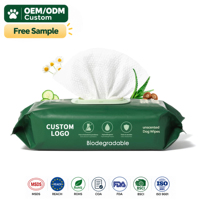 Lingettes pour animaux de compagnie personnalisées avec logo OEM, naturelles, écologiques, biodégradables, hypoallergéniques, sans alcool, non parfumées, pour nettoyer les chiens et les chats