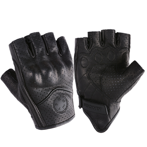 Guantes de Motocicleta de Cuero Genuino, Protección de Pantalla Táctil, Transpirables, Resistentes al Viento, Anti-UV, Cierre de Hebilla, Unisex - Product Image 1