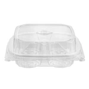 Contenedores de comida con bisagras desechables de 20 OZ Contenedores para llevar reciclables para muffins y cupcakes - Product Image 5