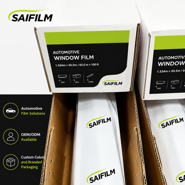 4Mil Smash & Grab Safety Automotive Window Tint Film 50% VLT Anti Scratch UV Block PET Car Window Protective Film Rolls