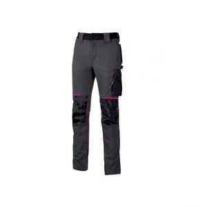 Pantalones DE TRABAJO ajustados para mujer Atom Lady Grey Fucsia-EAN 8033546443866, PANTALONES DE TRABAJO, PANTALONES DE TRABAJO DE CARGO, 1/2/2" - Product Image 1