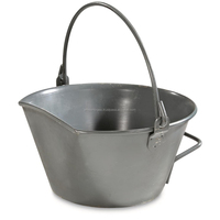 Seau galvanisé Maison Hôtel Jardin Utilisé Métal galvanisé Fer galvanisé Seau à charbon avec poignée en cuir Seau à charbon Ménage