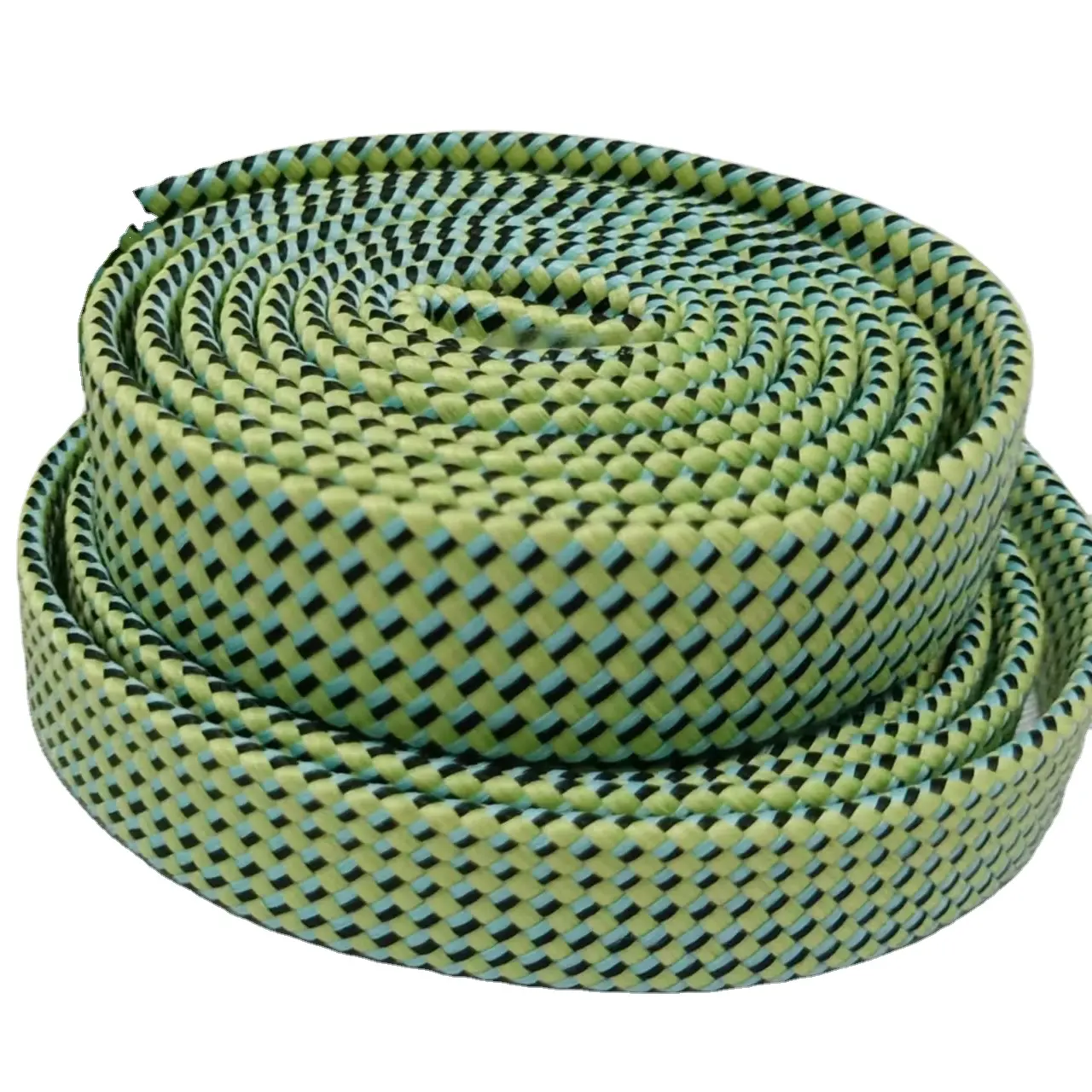 latest new design superior quality green color training polyester flat cotton rope for the dog