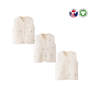 Au début du printemps pur coton dessin animé <span class=keywords><strong>sans</strong></span> manches Cardigan garder au chaud bébé gilets gilets - Product Image 5