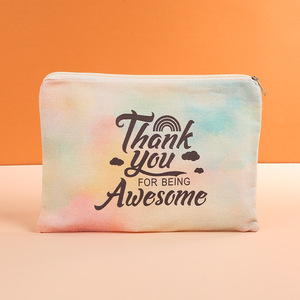 1 pezzo personalizzato regalo del ringraziamento modello di tela borsa per il trucco da viaggio <span class=keywords><strong>wc</strong></span> custodia custodia per cosmetici <span class=keywords><strong>cerniera</strong></span> per addio al nubilato - Product Image 2
