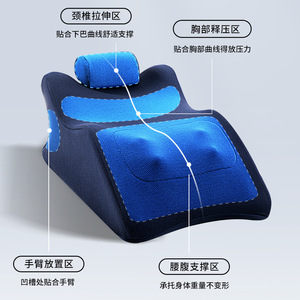 Massage <b>Pillow</b> For <b>Neck</b> Waist Back Shoulder Infrared Heat Therapy Kneading Massage Charging Model Rectangular Trapezoid Shape - Product Image 4