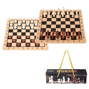Juego de <span class=keywords><strong>Ajedrez</strong></span> y Backgammon de Madera, Edición de Viaje, Tablero Plegable, Juguete de Batalla con Caja de <span class=keywords><strong>Ajedrez</strong></span> - Product Image 1