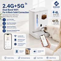 Distributeur d'eau et de nourriture intelligent pour animaux de compagnie WiFi 5L 4L avec caméra 2K, vision nocturne, détection de mouvement, alimentation automatique pour chat et chien