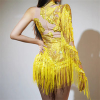 Combinaison à pompons femme avec une manche tenue de scène pour vêtements femmes Monokini body carnaval Jouvert lundi porter