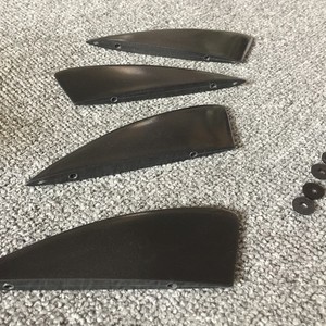 Ensemble de ailerons de kitesurf 4 pièces en ABS noir durable pour sports nautiques en mer - Product Image 2