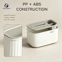 Boîte à mouchoirs multifonctionnelle et support avec compartiments à languettes, organisateur de télécommandes et de bureau pour chambre et salon