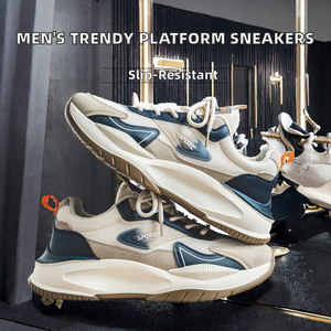 Nuevas Zapatillas Deportivas de Plataforma con Entresuela de EVA Antideslizante y Cordones de Malla para Hombre - Calzado Casual de Moda para Correr en Todas las Estaciones - Product Image 2
