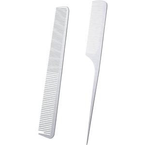 Métal argenté outils de coiffage salon famille rat queue fine coiffeur coupe de cheveux peigne - Product Image 1