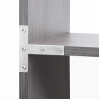Plaque d'angle en acier inoxydable en forme de T, support d'angle en métal, 5 trous, connecteur de support d'angle plat pour cadre en bois d'étagère