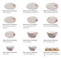 Service de table LovingHome personnalisé en céramique, motif cœur nordique, blanc avec or, compatible lave-vaisselle, pour la Saint-Valentin