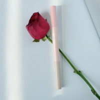 Tube de mascara vide rose personnalisé à double tête avec brosse à cils, emballage cosmétique rechargeable pour marques de maquillage