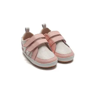 Babyhappy sepatu kulit anak kasual, sepatu sneaker buatan tangan tahan lama warna campur