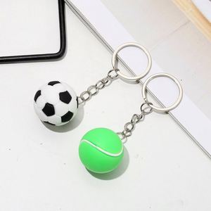 Llavero de simulación creativa de fútbol, rugby, tenis, voleibol, serie Spike Ball, baloncesto, colgante pequeño, muñeco, regalo de actividad - Product Image 5