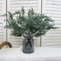 Nouvel Ornement Décoratif Résidentiel Danois en Eucalyptus Artificiel et Feuilles de Monnaie, pour Composition Florale Murale Verte, Magnifique et Nouveau